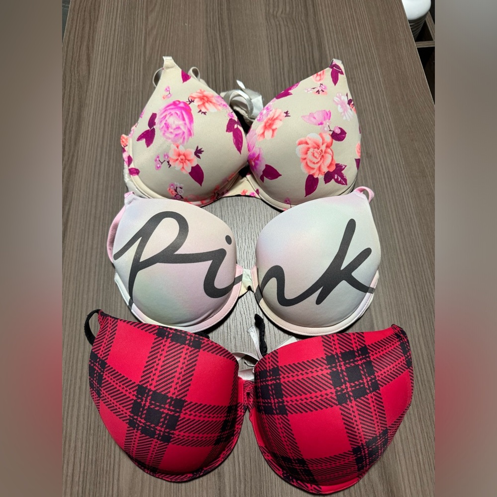 Bras pink 32D 32C